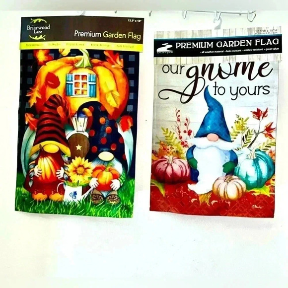 🆕 Halloween & Fall Garden Flag Bundle of Two - Picture 1 of 5